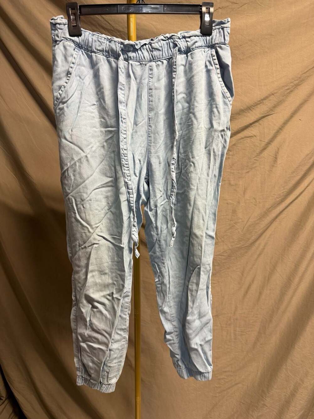 BlueSpice Women's 100% Lyocell Chambray Jogger Pants L